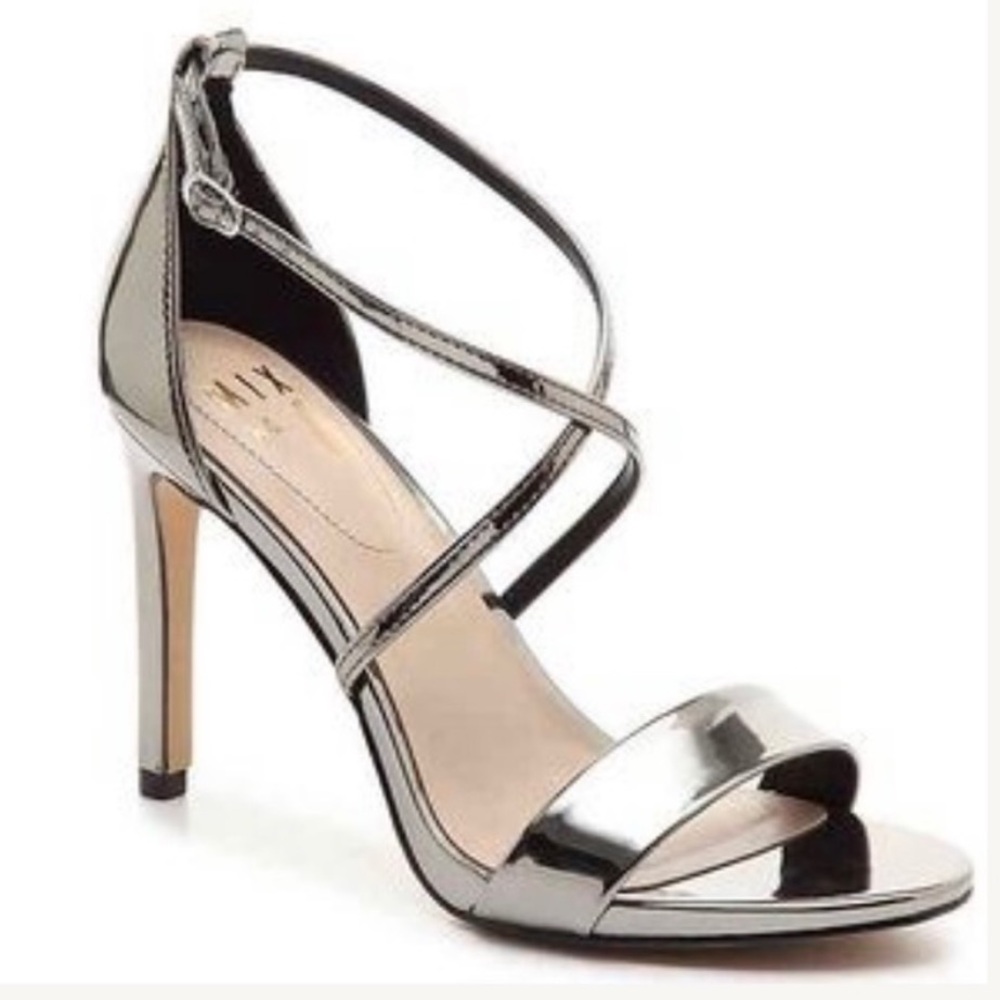 Mix No. 6 Silver Strappy Heels